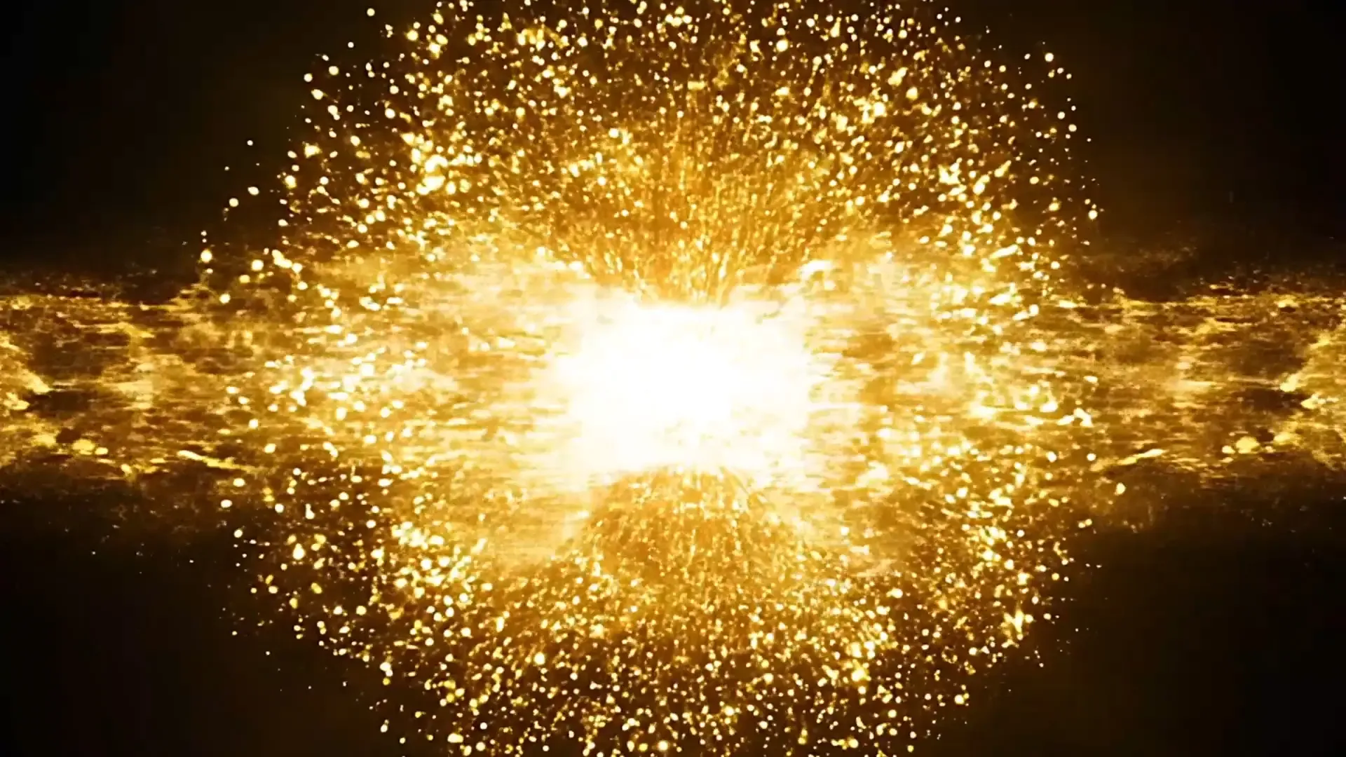 Radiant Gold Particle Explosion Overlay for Luxury Logo Animation